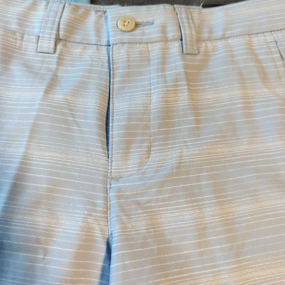 2 Boys PGA Tour Flat Front Golf Shorts Size 12, Blue & Stripe NEW MSRP $72
